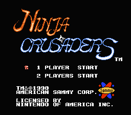 Ninja Crusaders title screenshot